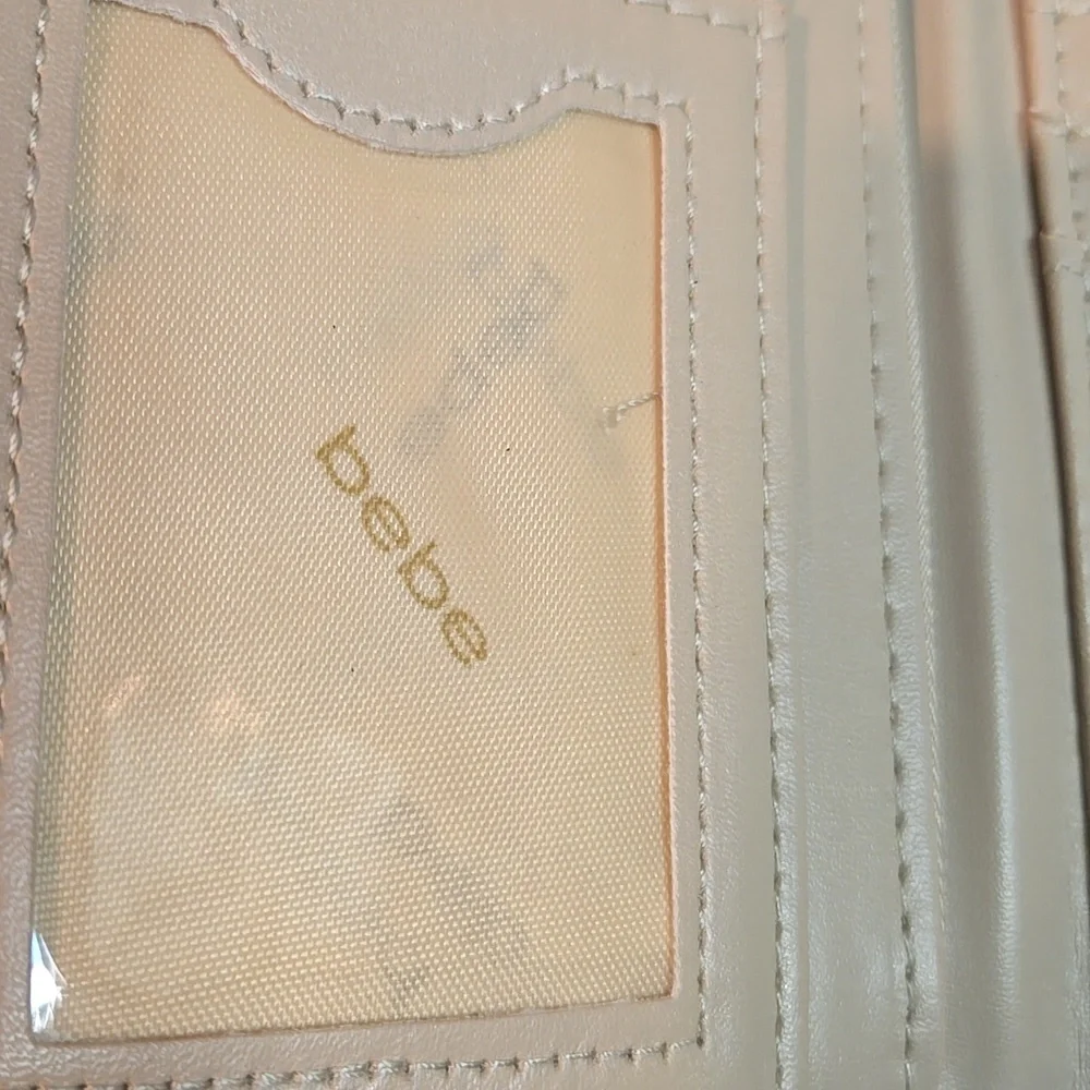 Bebe Quilted Signature Wallet Clutch in Plum